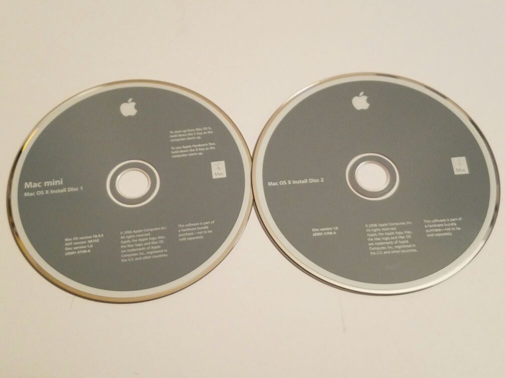 Apple OS Installation discs
