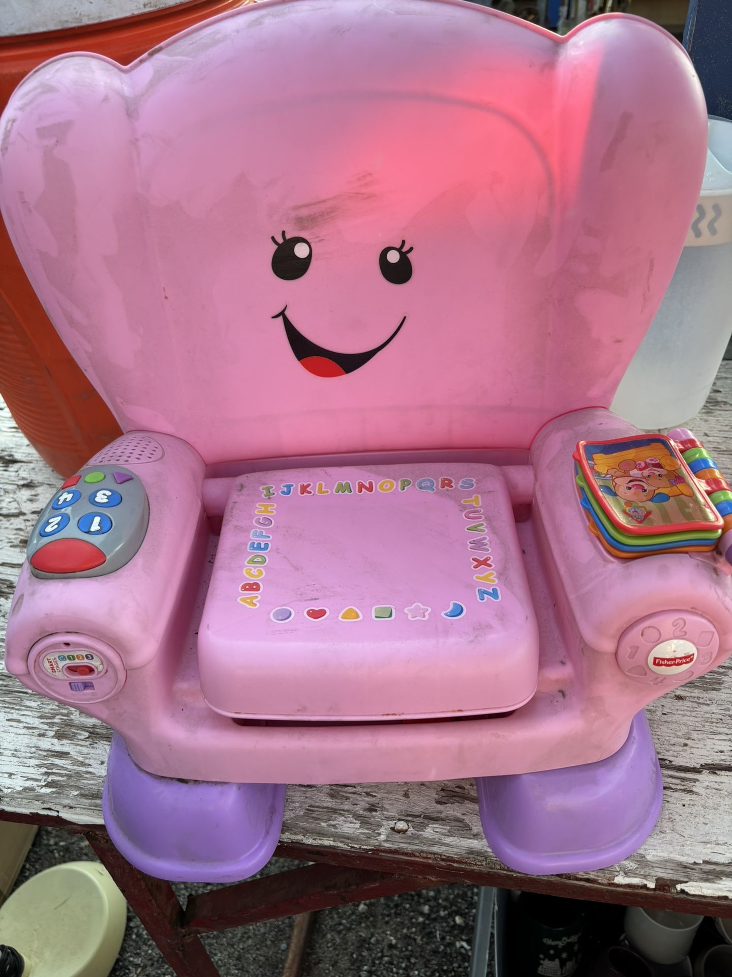 Fisher-Price Toddler Learning Toy Laugh & Learn Smart Stages Chair with Music Lights & Activities for Infants Ages 1+ Years, Teal