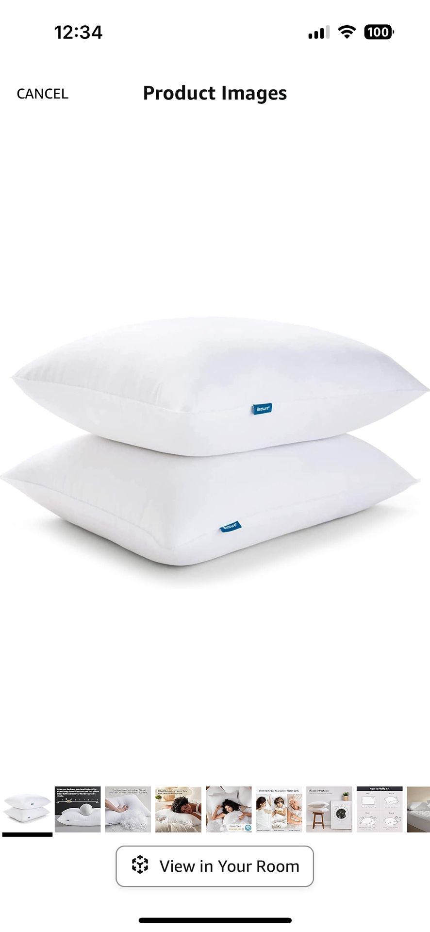 Pillows Queen Size Set of 2 - Queen Pillows 2 Pack Hotel Quality Bed Pillows for Sleeping Soft and Supportive Pillows for Side, Back Sleepers