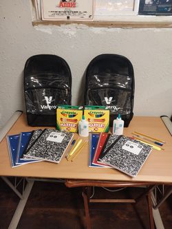 New  Backpacks  with  School  Supplies 