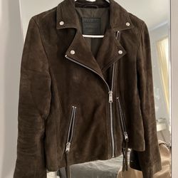 All Saints Suede Leather Jacket