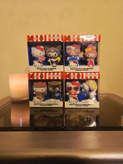 Hello kitty flocked figure set