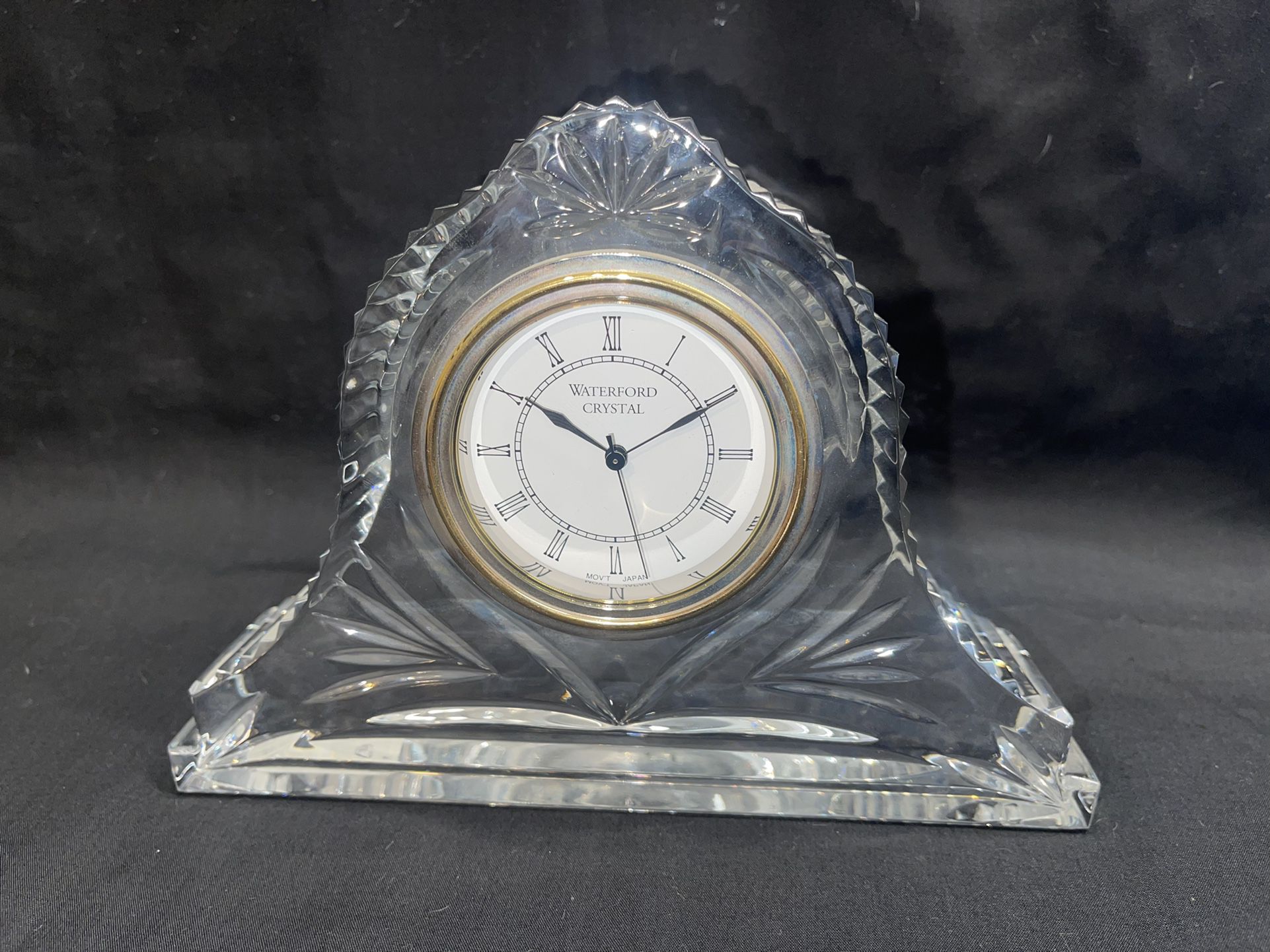 Waterford Crystal Mantle Clock  Desk Clock 5.5" x 7.5"