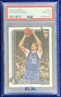 PSA 10 💎 - Cooper Flagg - 2025 Topps #201 Gem Mint 💎 2026 NBA Rookie Of The Year! 2025 NBA #1 Draft Pick!