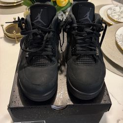 Jordan Black Cats 4,Black, Size 11
