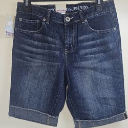 Bermuda Mossimo Junior Shorts Size XL 14/16 Blue Denim Low Rise