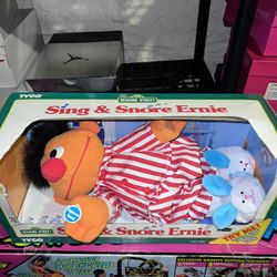 1996 Sing and Snore Ernie Doll  Sesame Street  TYCO (still In Box Still Works)