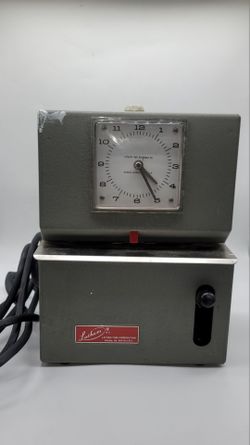 Vintage Lathem Corporation Punch Time Clock Recorder -  No Key