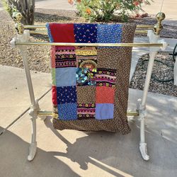 Quilt/Blanket Rack-Victorian Solid Brass