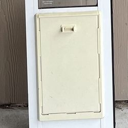 Ideal Pet Products Aluminum Pet Patio Door, Adjustable Height 77-5/8" to 80-3/8", 7" x 11-1/4" Flap Size, White