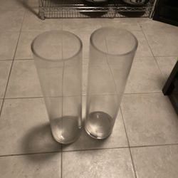 Two vases/candle holder