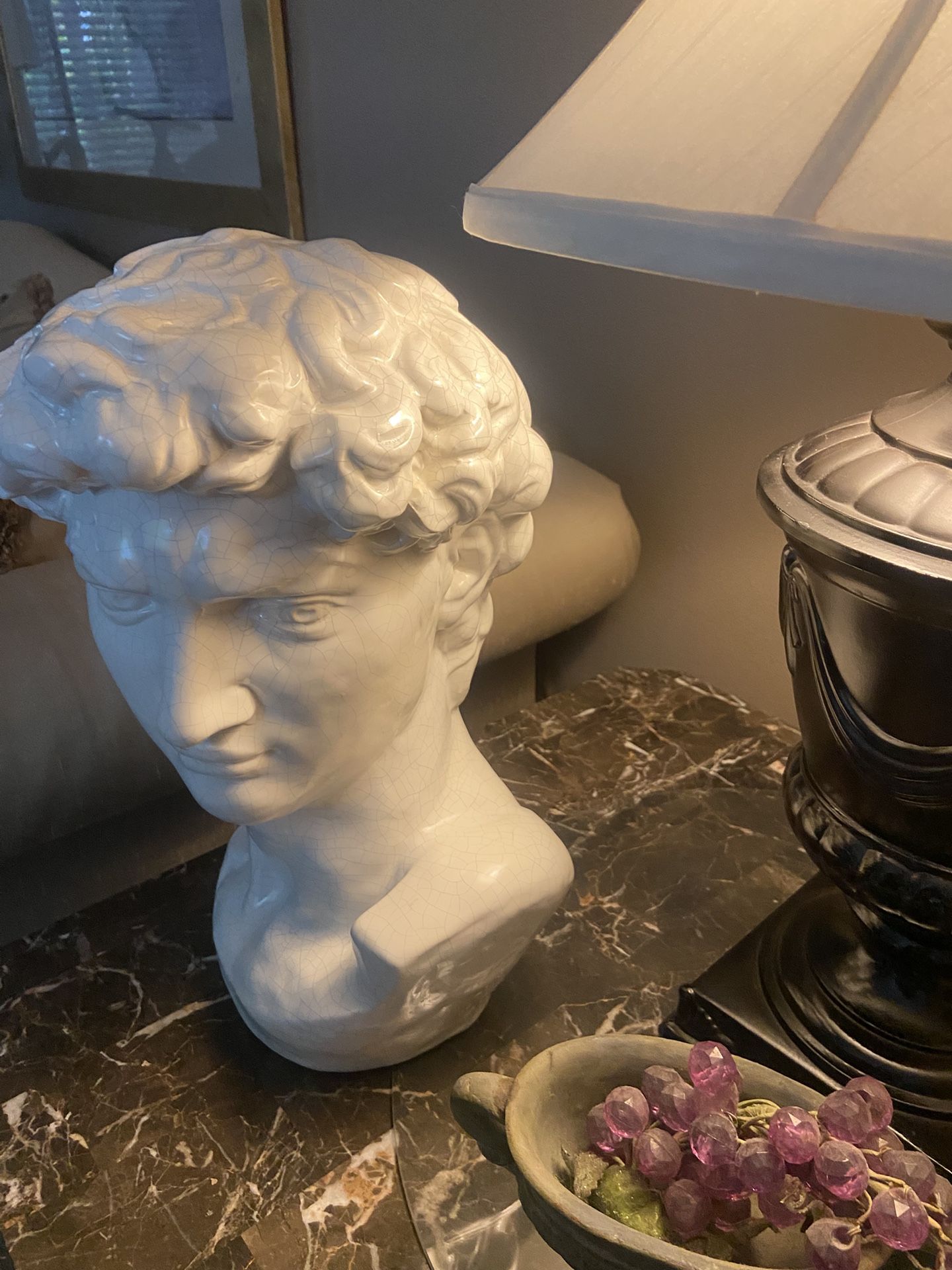 Cesar’s Bust, Picture Flame, Beautiful Piece, Mediterranean theme , big / Huge, measure 28 x 23 - Frame/ huge only $15 - Cesar’s bust  $25 - Mediterra