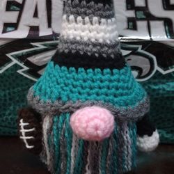 Philadelphia Eagles Inspired Crochet Gnome 