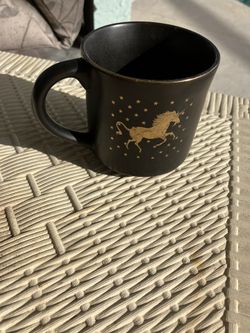 Black And Gold Unicorn Mug Vintage