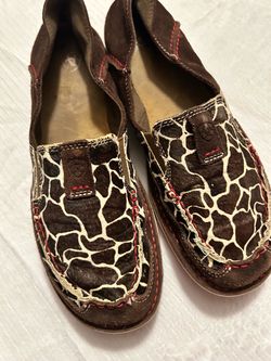Ariat Giraffe Print Slip-On Loafers