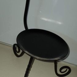 PartyLite Barrington black wrought iron pillar candle $5