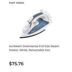 Sunbeam Steam Iron 24pcs $45 each