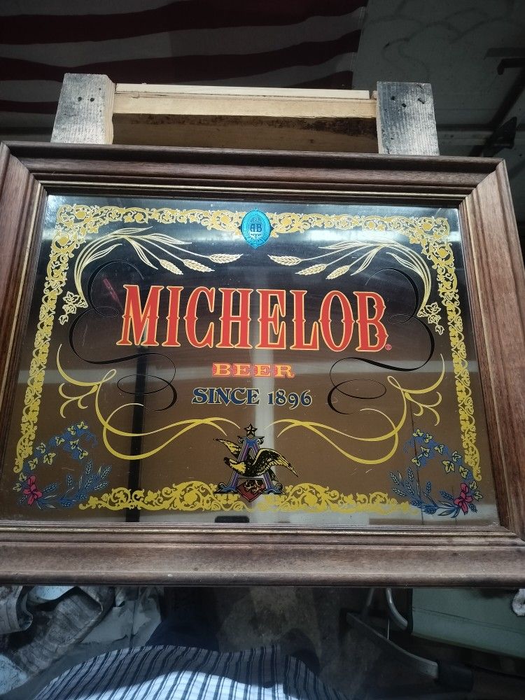 Michelob Beer Bar Mirror 