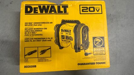 DEWALT 20V MAX Cordless Air Inflator DCC020IB – New in Box