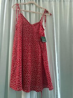 Red summer dress size 14 xl $20