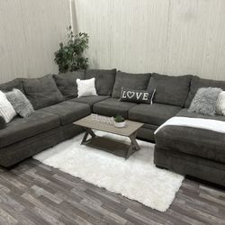 Large Gray Ashley Furniture Sectional Couch - Delivery Available 