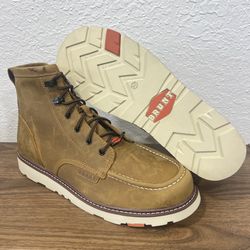 BRUNT Men's Size 13 Marin Unlined Soft Toe WorkBoot Brown Water Slip Resist NEW