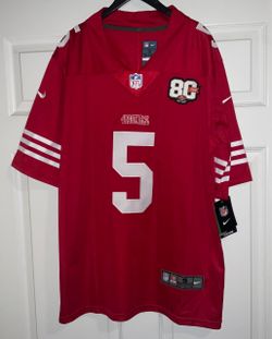 San Francisco 49ers Mike Evans #5 Red Home Jersey 2026-2027 NFL Onfield Vapor Stitched with 80 seasons patch adult mens small New with tags
