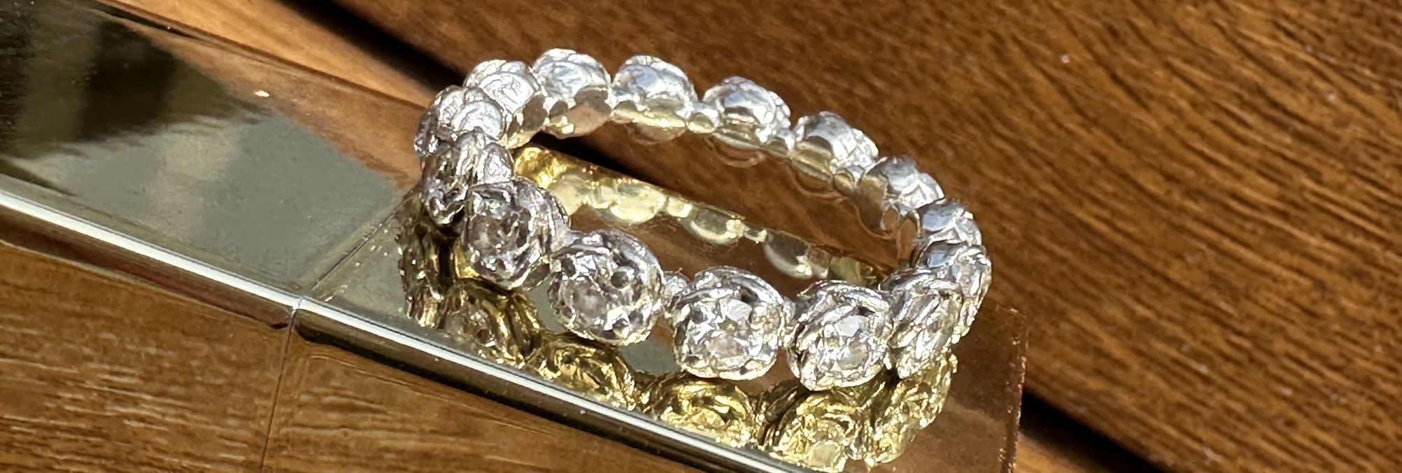 Diamonds And White Gold Eternity Band