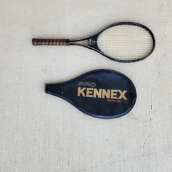 Old Tennis Racket With Cover,  Blemishes On Side Shown