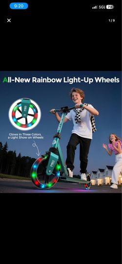 WAYPLUS KS1 Kick Scooter for Ages 6+,Kid, Teens & Adults. Max Load 240 LBS. Foldable, Lightweight, 8IN Big Wheels for Kids, Teen and Adults, 4 Adjusta