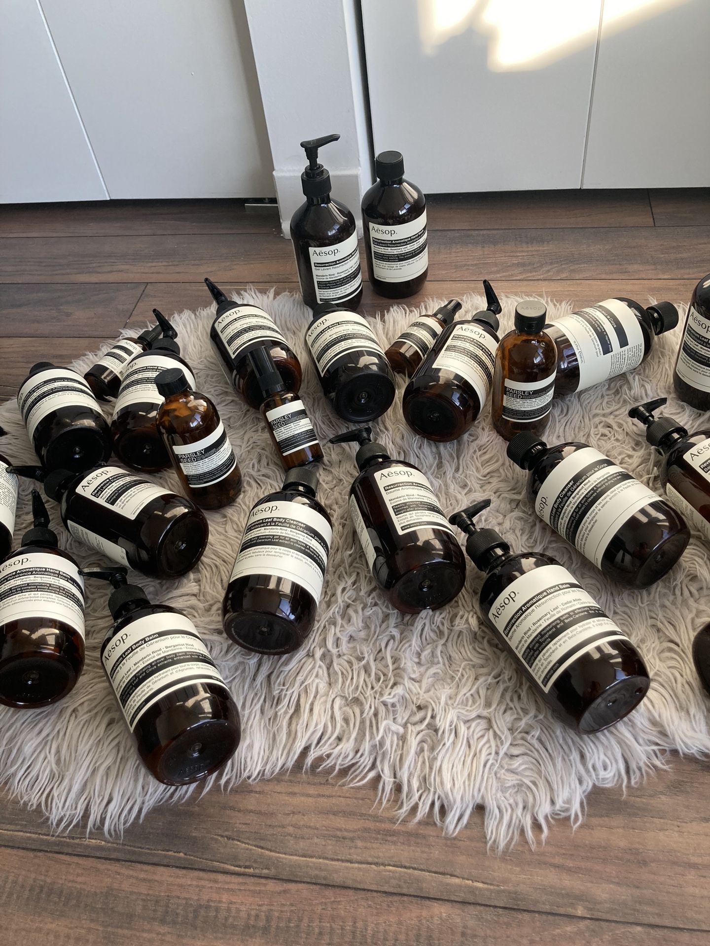 Assorted Aesop Empty Bottles
