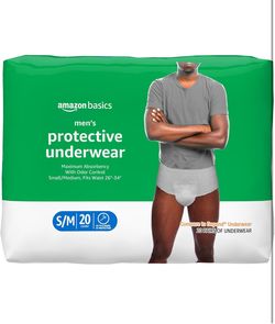 Underwear for Men, Maximum Absorbency, Small/Medium, 20 Count (2 Packs) 40 total