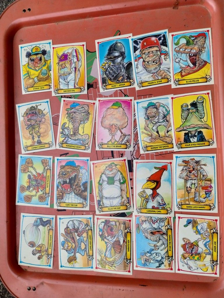 1988 Leaf Baseball's Greatest Gross Outs baseball cards, like