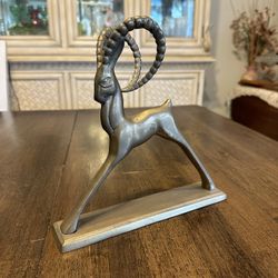 Vintage Brass, Ram Or Ibex Mid-Century Home Decor
