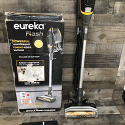 Eureka Flash Lightweight Stick Vacuum Cleaner, 15KPa Powerful Suction, 2 in 1 Corded Handheld Vac for Hard Floor and Carpet, Black