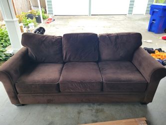 Brown fabric couch