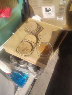 7 MCM  Acrylic And Cork Coasters