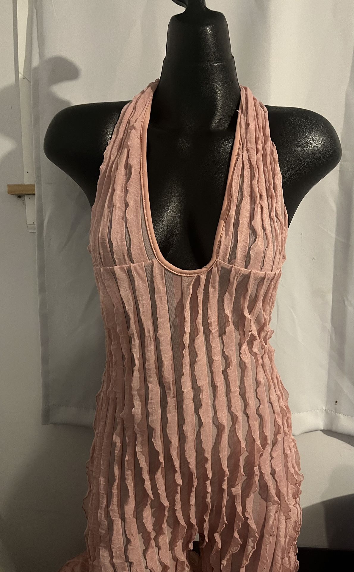 Light Soft Pink Jumpsuit Beach