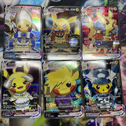 Pikachu Anime/Fan Art Cosplay Holographic Pokemon Cards 18Pcs/Set