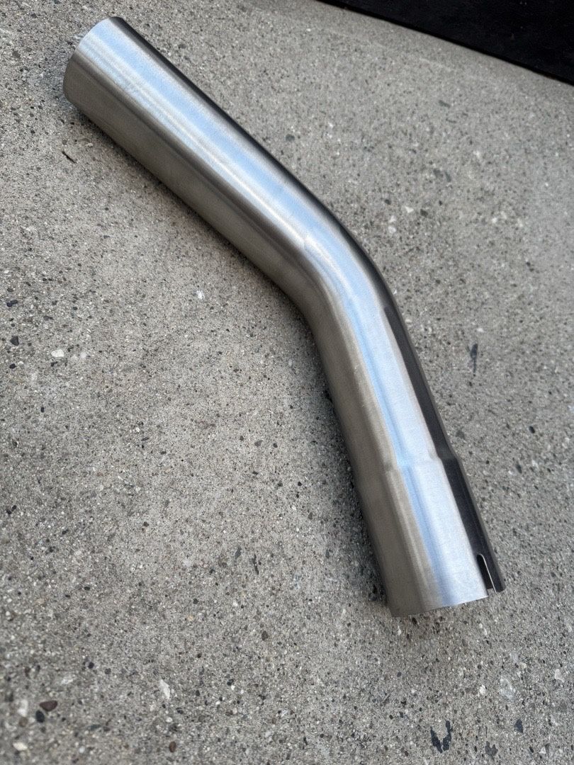 Last One ! 2.5 In. OD To 2.65 In. ID 45 Degree Mandrel Bend Exhaust Pipe - Stainless Steel (Polished)