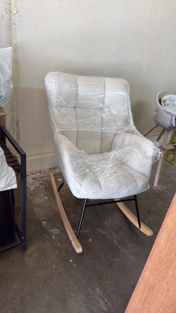 White rocking chair