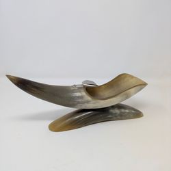 Mid-Century Handmade Western Folk Art Horn Tray