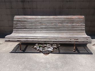 Wooden Cast Iron French Garden Bench