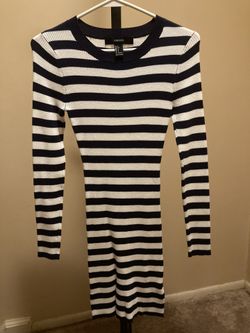 Size Sm blue and white dress