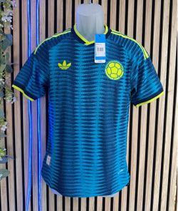 unisex COLOMBIA 26 AWAY Jersey Tshirt Camiseta sele azul yellow neon XL