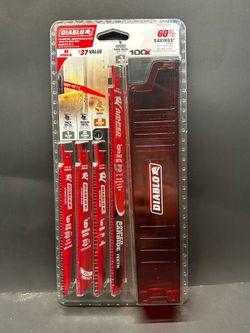Diablo 6-Piece Bi-Metal & Amped Carbide Thick Metal Reciprocating Saw Blade Set