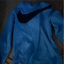 Nike Big Swoosh Pullover Hoodie Blue