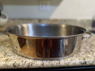 Princess House Stainless Steel 7-Qt. Deep Oval Roaster NO LID  6454