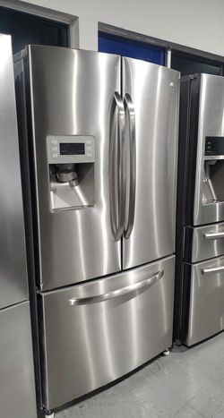 GE 3-Door Stainless Steel Refrigerator

