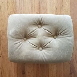 Small Tan Tufted Low Footstool 